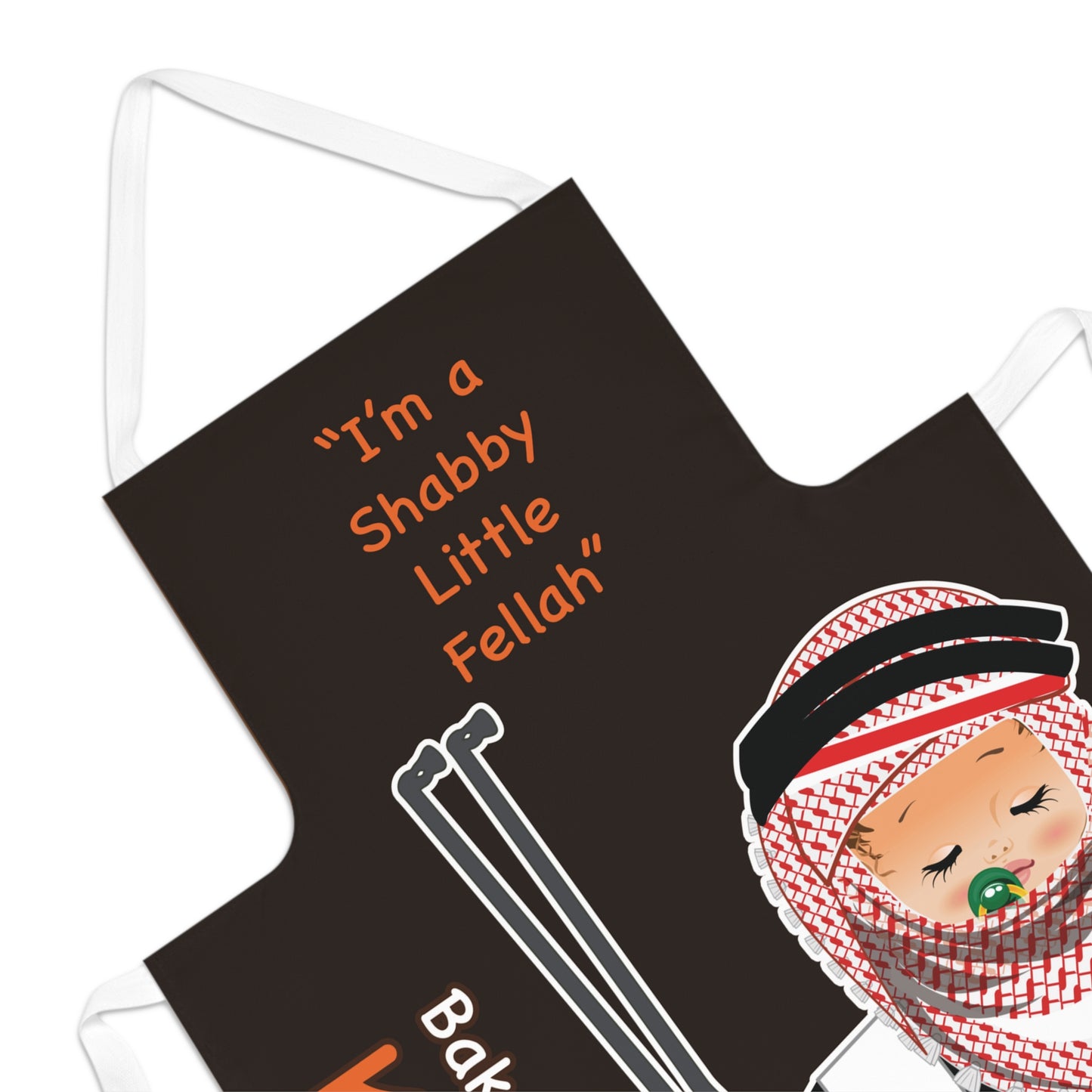 bakers apron with arabic text