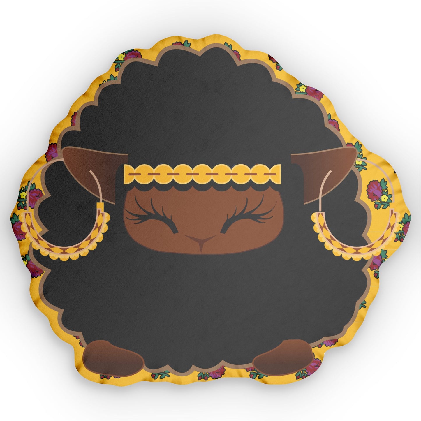 black sheep cushion pillow ewe