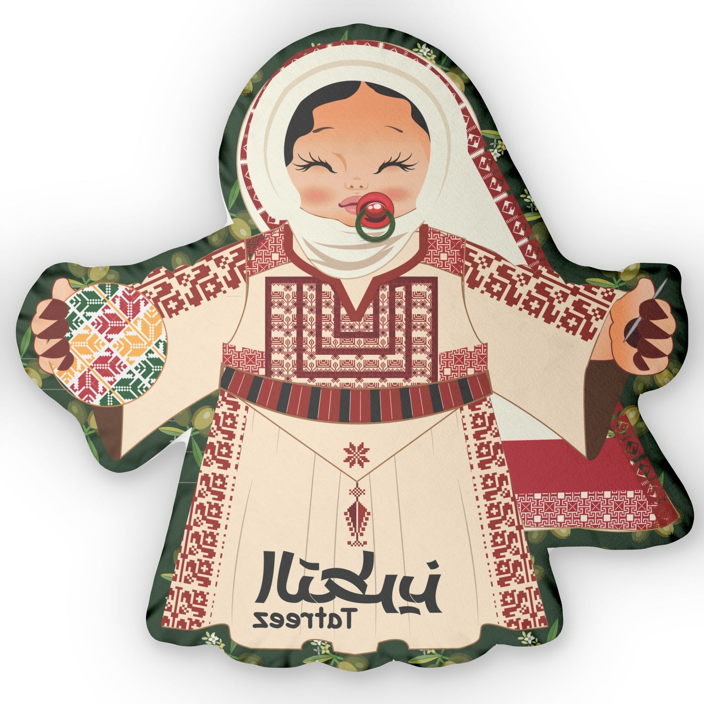 palestinian palistinian tatreez cushion