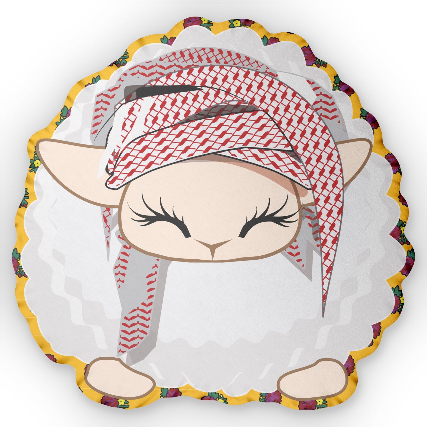 white sheep with keffeyeh he ram