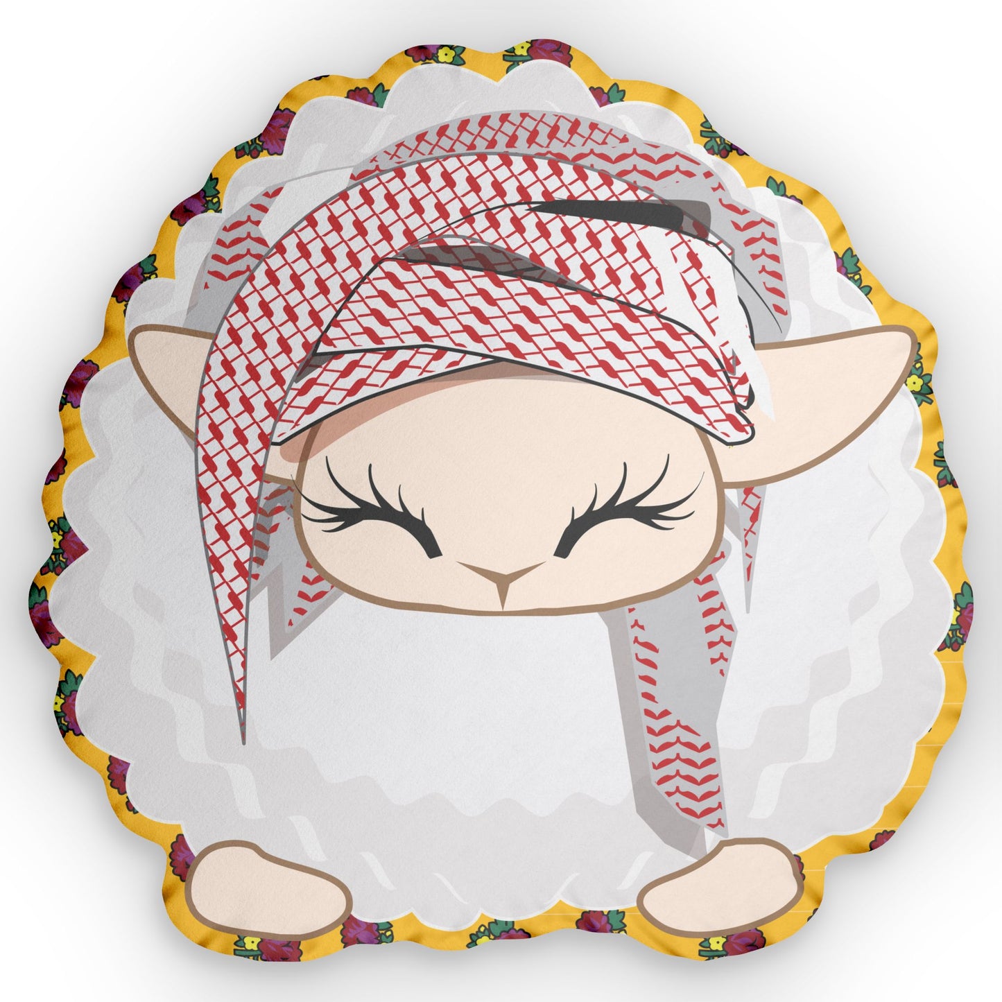 white sheep with keffeyeh