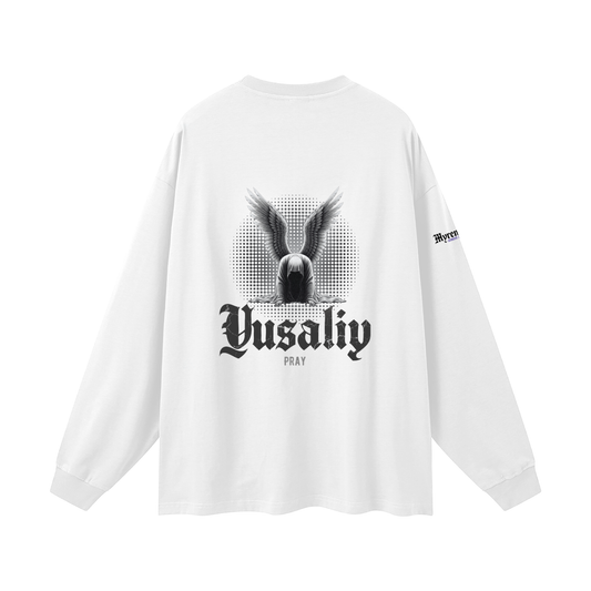 Yusaliy - Pray | Myrenium | Oversized Unisex Long Sleeve T-Shirt