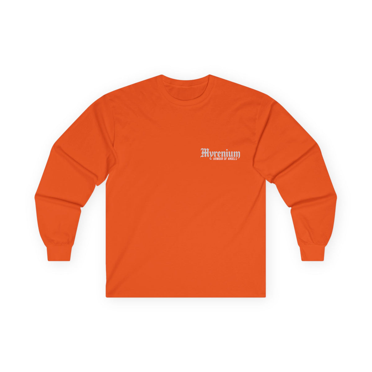 UnderLayer Long Sleeve Tee Colours — 'Myrenium Armour of Angels' Gothic Logo Shirt