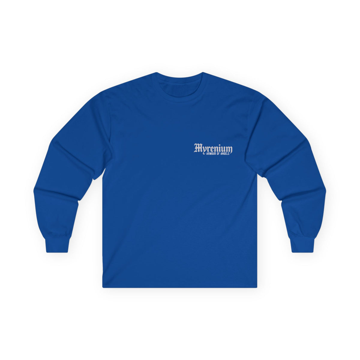 UnderLayer Long Sleeve Tee Colours — 'Myrenium Armour of Angels' Gothic Logo Shirt
