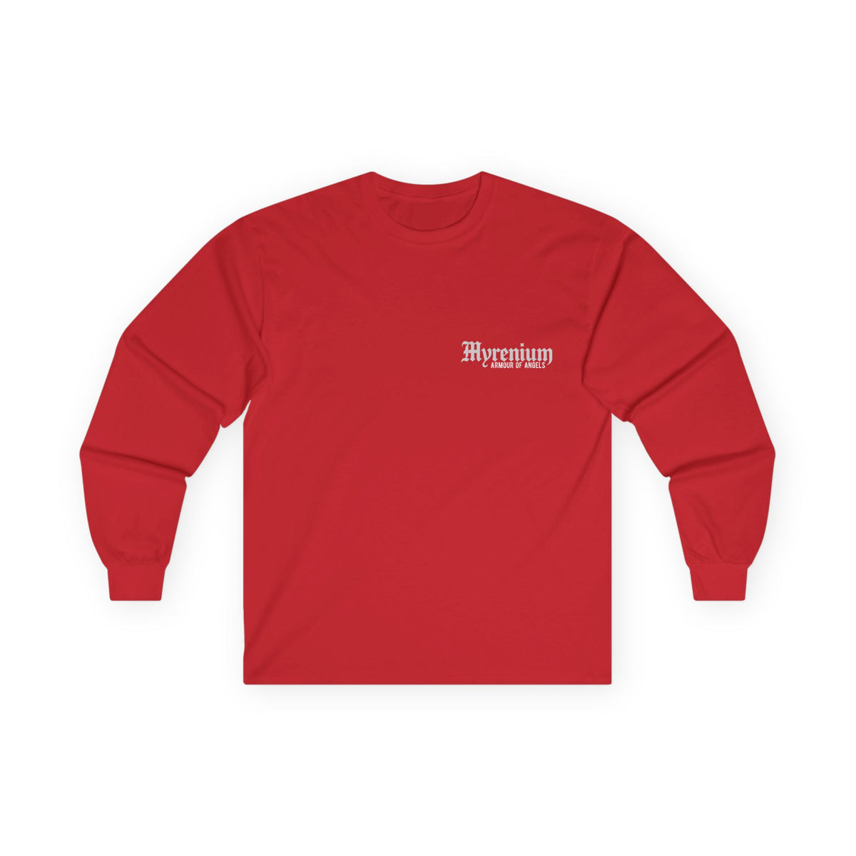 UnderLayer Long Sleeve Tee Colours — 'Myrenium Armour of Angels' Gothic Logo Shirt