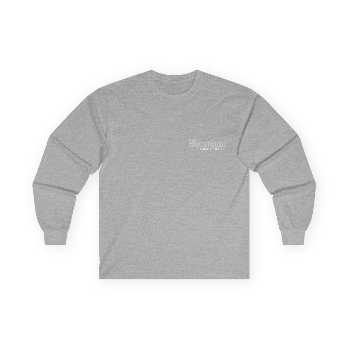 UnderLayer Long Sleeve Tee Colours — 'Myrenium Armour of Angels' Gothic Logo Shirt