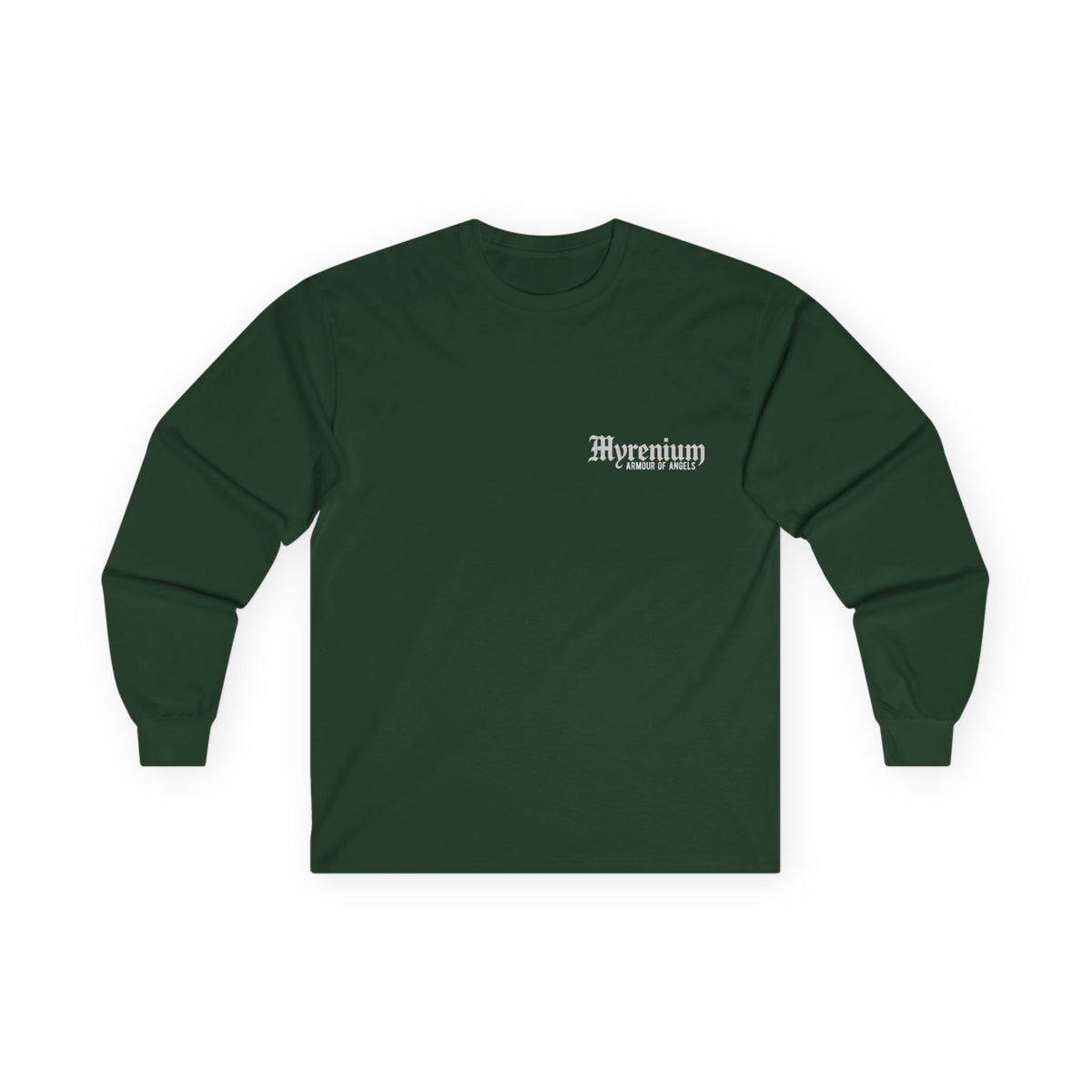 UnderLayer Long Sleeve Tee Colours — 'Myrenium Armour of Angels' Gothic Logo Shirt