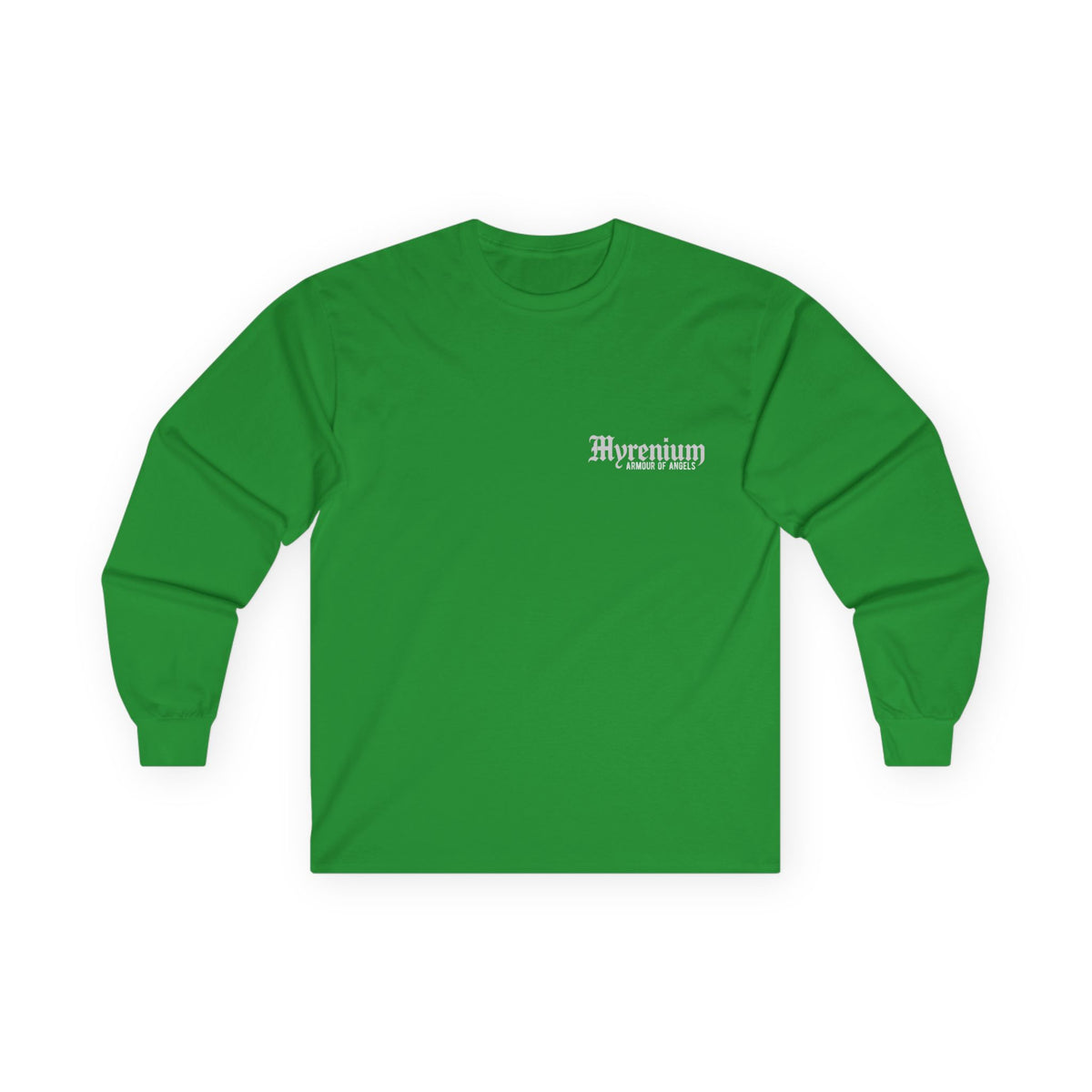 UnderLayer Long Sleeve Tee Colours — 'Myrenium Armour of Angels' Gothic Logo Shirt