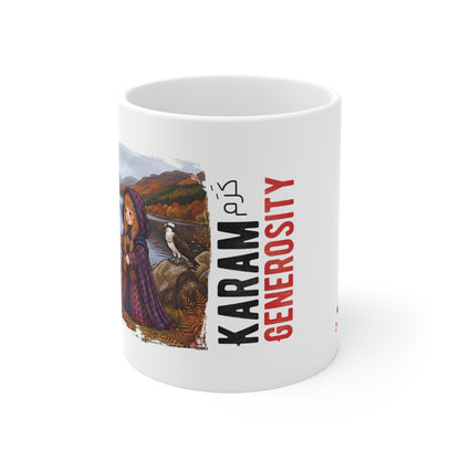 The Scottish Loch Fisherwoman Mug – "Karam" (Generosity)