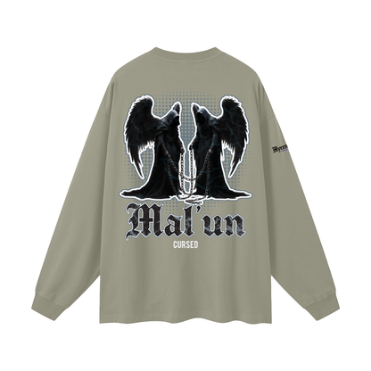 Mal'un - Cursed | Myrenium | Oversized Unisex Long Sleeve T-Shirt