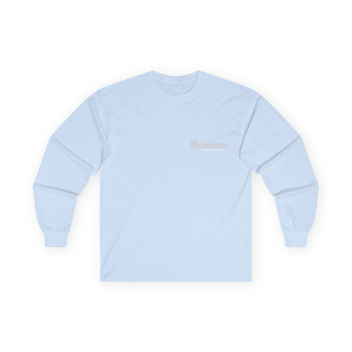 UnderLayer Long Sleeve Tee Colours — 'Myrenium Armour of Angels' Gothic Logo Shirt