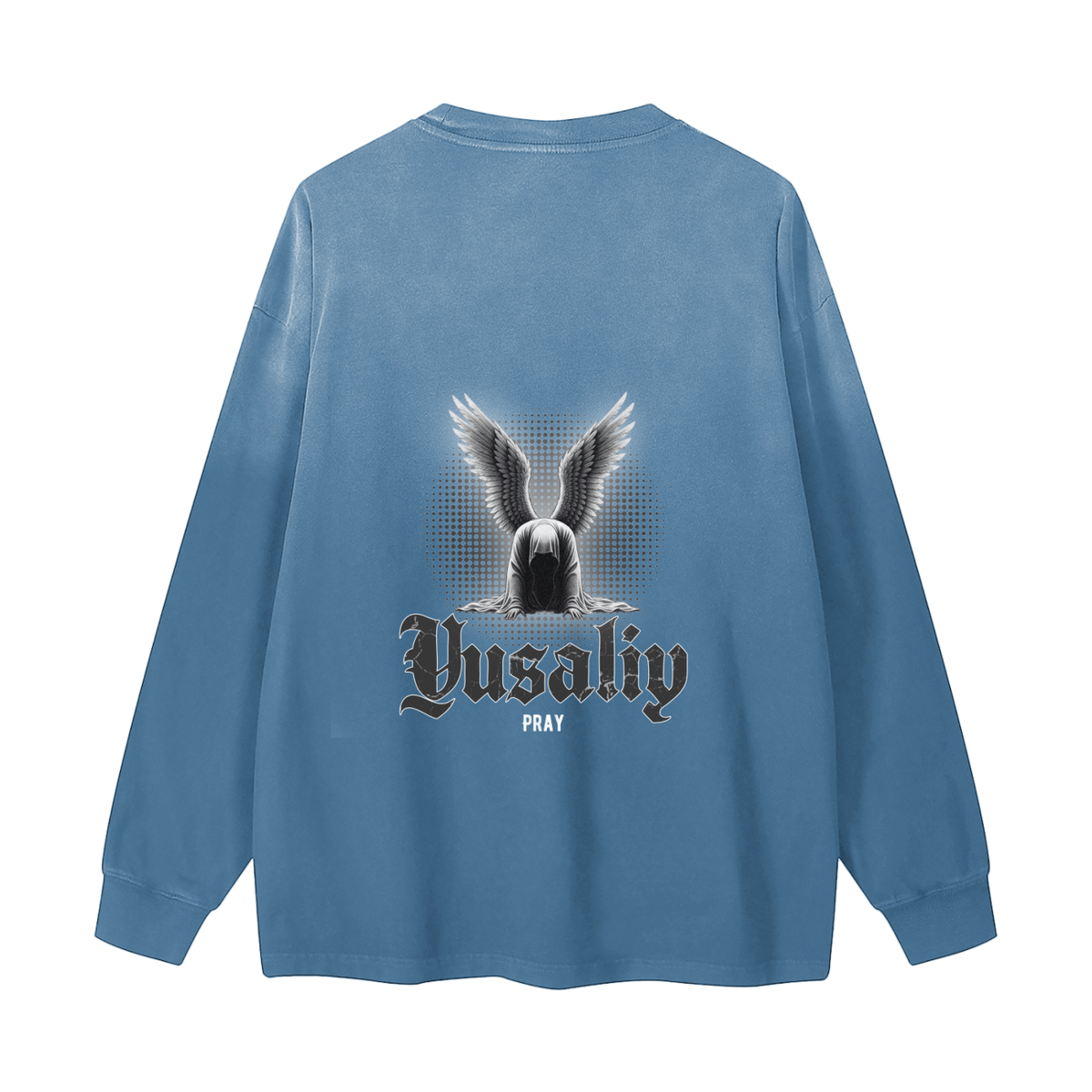 Yusaliy - Pray | Myrenium Armour of Angels | Color Degradé Unisex Long Sleeve T-Shirt