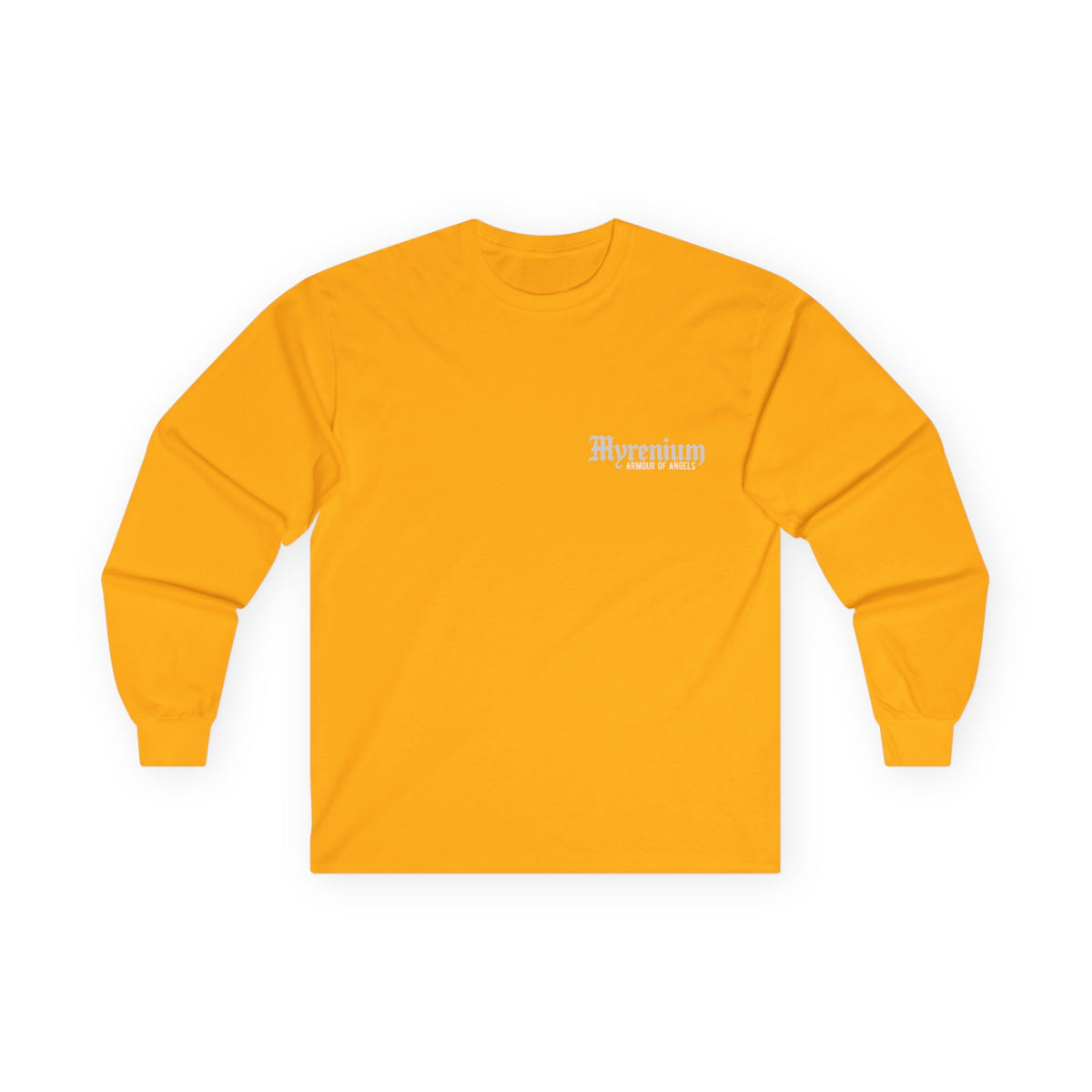 UnderLayer Long Sleeve Tee Colours — 'Myrenium Armour of Angels' Gothic Logo Shirt