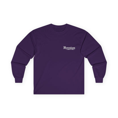 UnderLayer Long Sleeve Tee Purple  — 'Myrenium Armour of Angels' Gothic Logo Shirt Purple