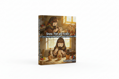 Book cover with illustration of a girl and a fish on a white background