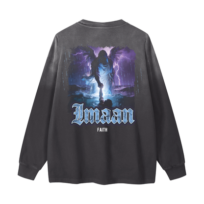 Imaan - Faith | Myrenium Armour of Angels | Color Degradé Unisex Long Sleeve T-Shirt