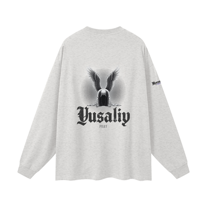 Yusaliy - Pray | Myrenium | Oversized Unisex Long Sleeve T-Shirt