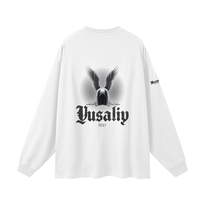 Yusaliy - Pray | Myrenium | Oversized Unisex Long Sleeve T-Shirt