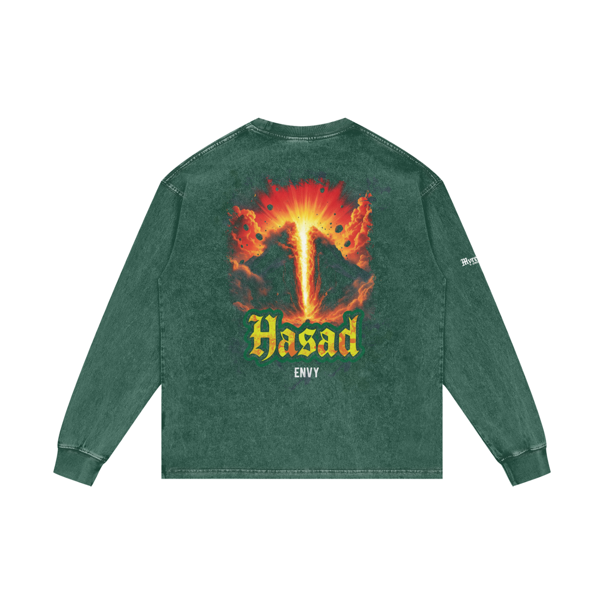 Hasad - Envy | Myrenium Armour of Angels | Acid Wash Oversize Long Sleeve T-Shirt