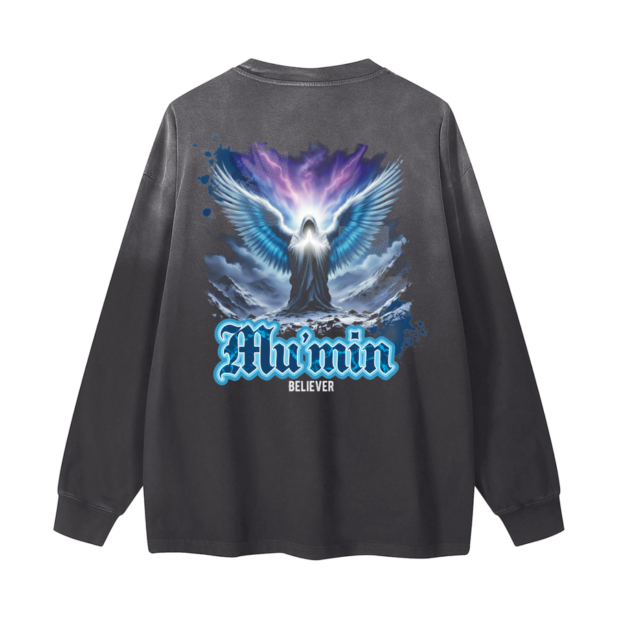 Mu'min - Believer | Myrenium Armour of Angels | Color Degradé Unisex Long Sleeve T-Shirt