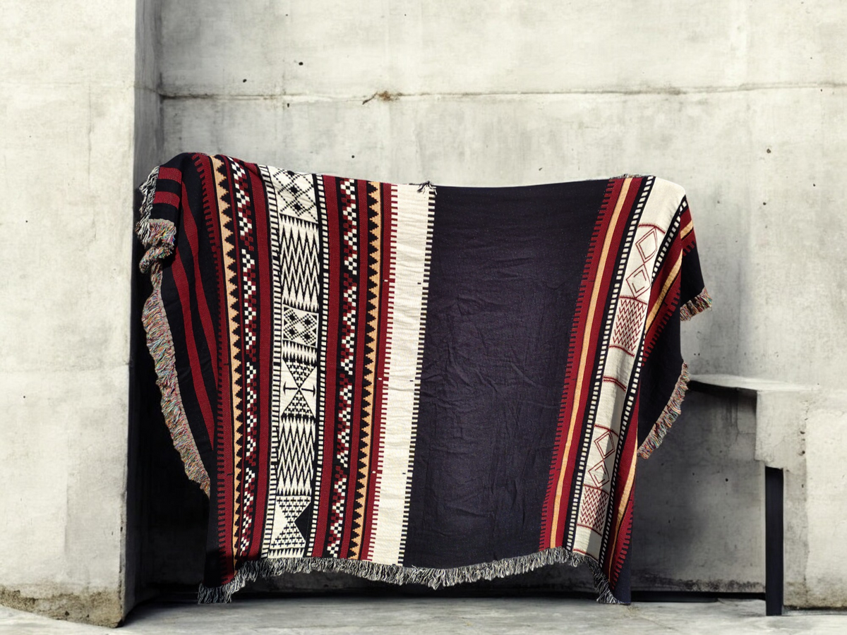 Al-Sadu Woven Blanket handcrafted traditional home décor throw