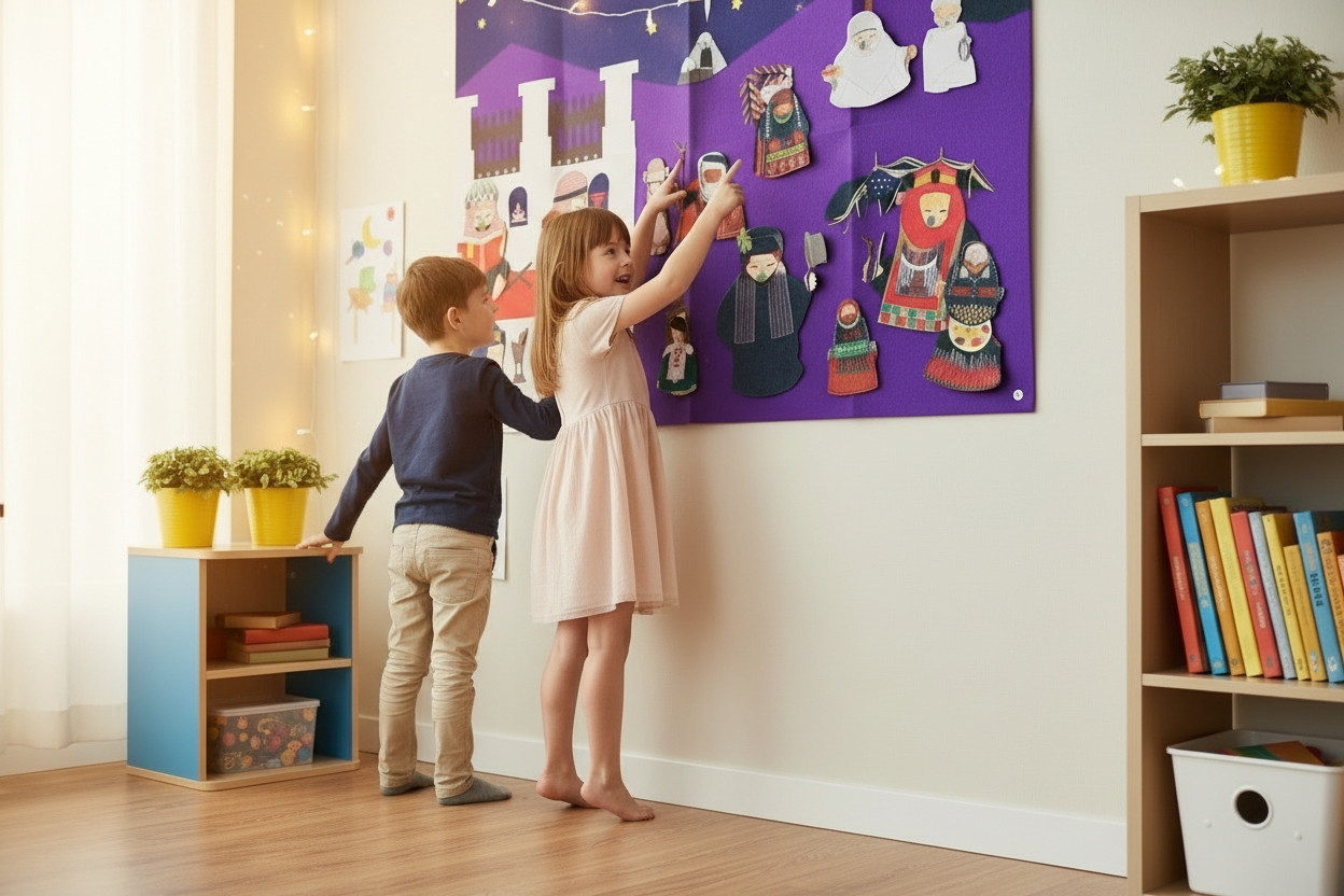 Ramadan Fuzzy Felt Characters – Educational & Fun Learning Set