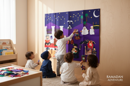 Ramadan Fuzzy Felt Characters – Educational & Fun Learning Set