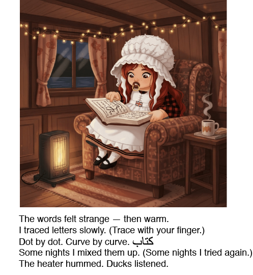 Stars, Coffee and Arabic: Cozy Winter Evenings on My Canalboat - Digital Download