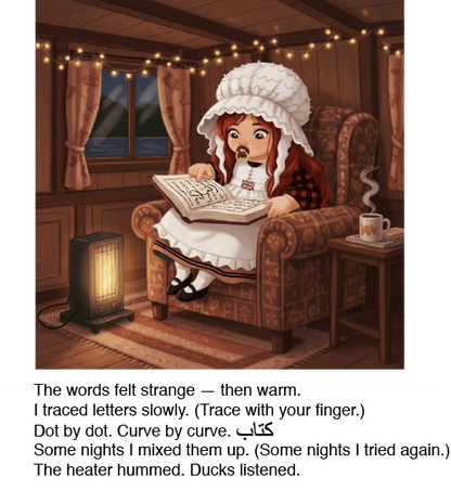 Stars, Coffee and Arabic: Cozy Winter Evenings on My Canalboat - Digital Download